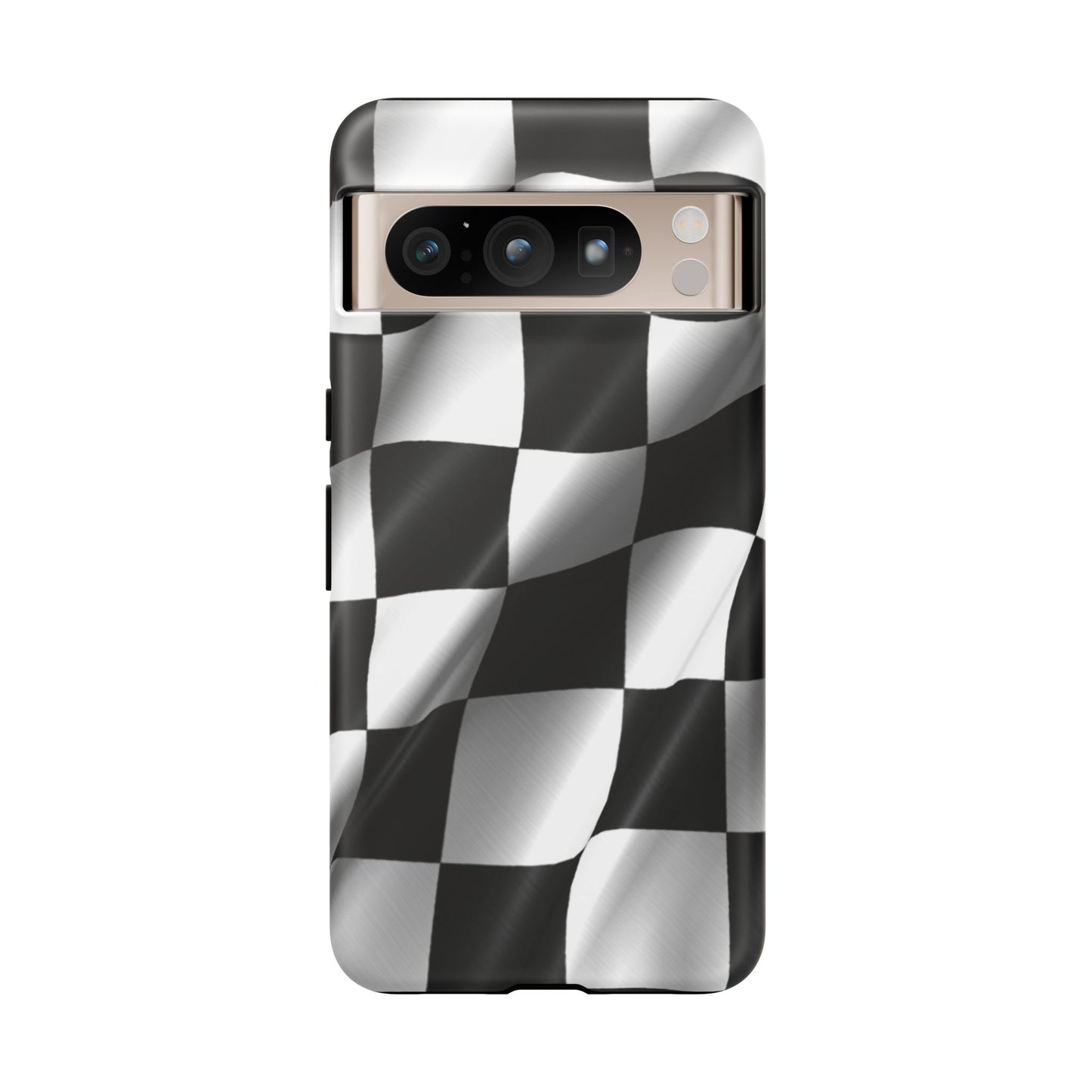 Racing Phone Case, Checkered Flag Design, Tough Case