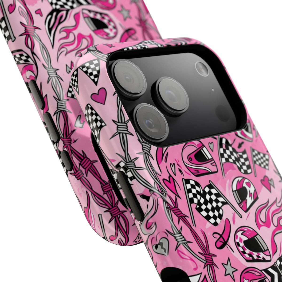 Pink Racing Helmets Magnetic Phone Case