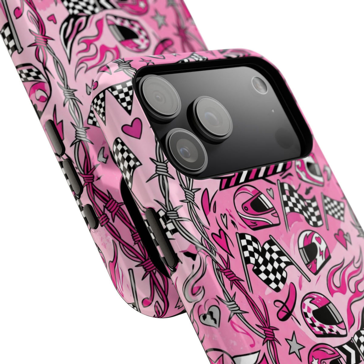 Pink Racing Helmets Magnetic Phone Case