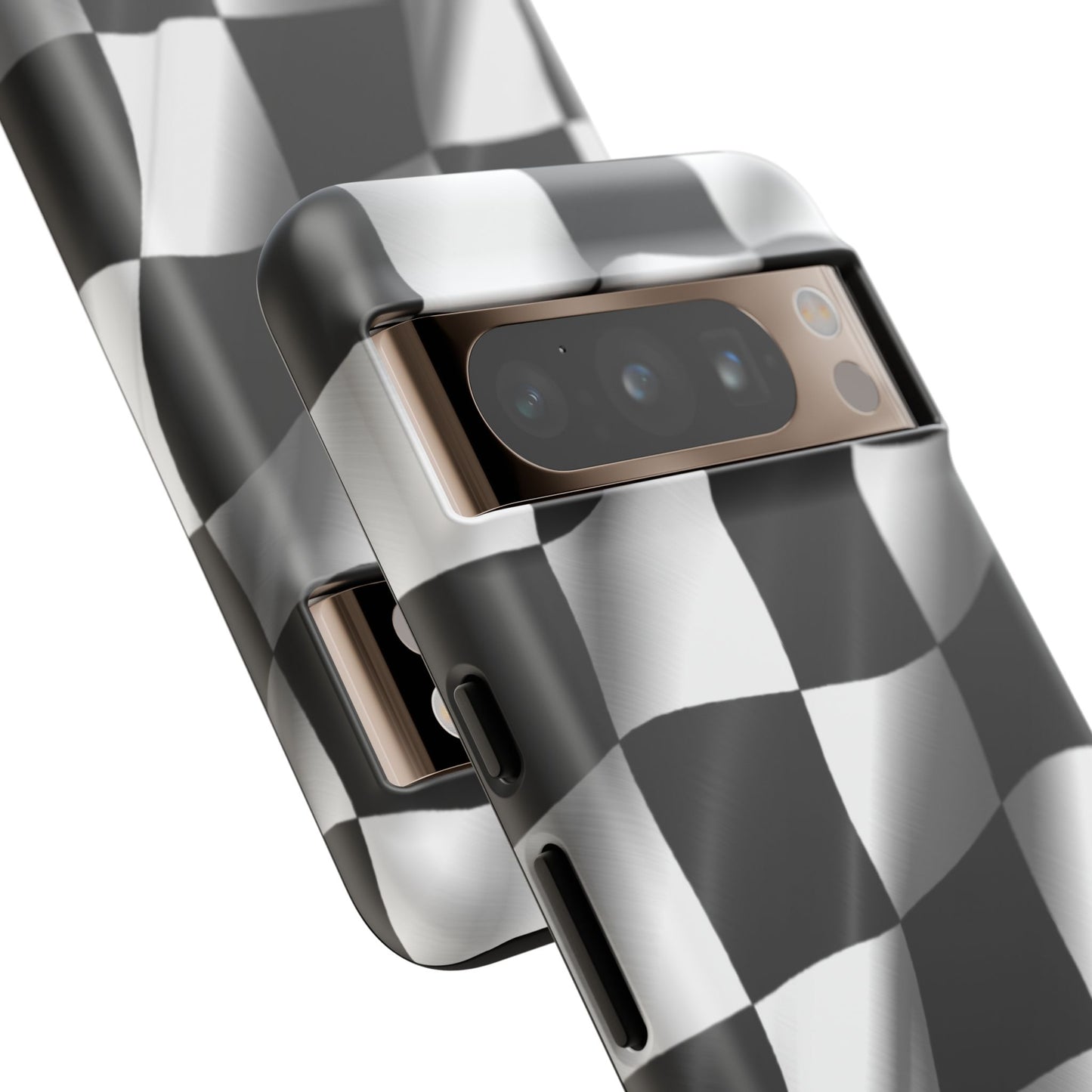 Racing Phone Case, Checkered Flag Design, Tough Case