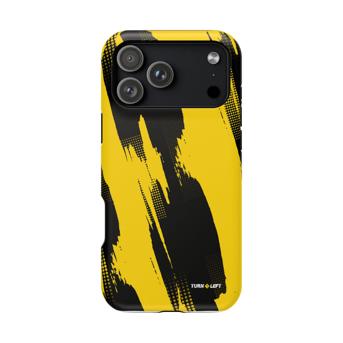 Yellow Black Abstract Brushstroke Magnetic Phone Case