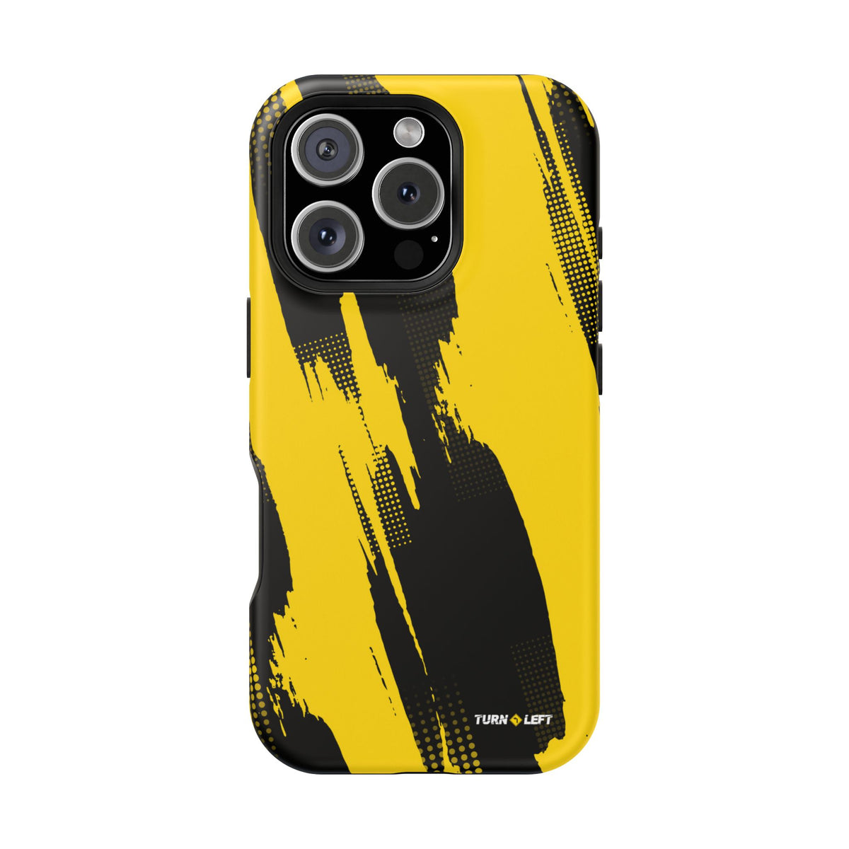 Yellow Black Abstract Brushstroke Magnetic Phone Case