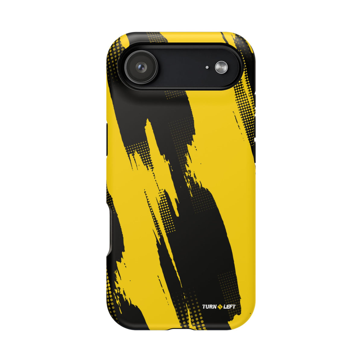 Yellow Black Abstract Brushstroke Magnetic Phone Case