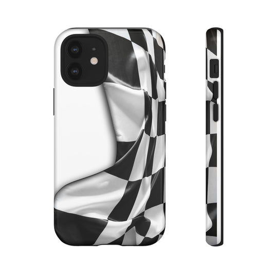 Racing Flag IPhone Case, Checkered Design Race Fans Tough Case