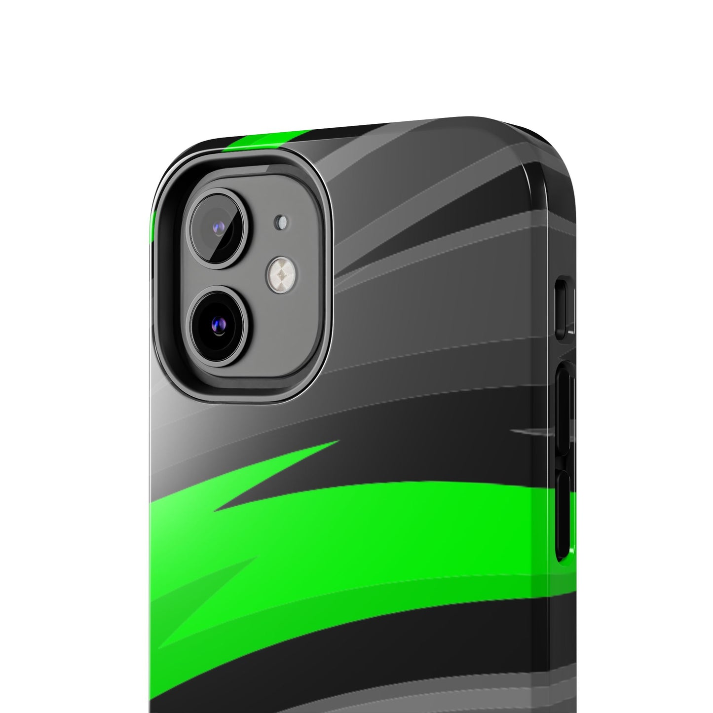 Racing Graphic Green/Black/Gray Tough Phone Cases
