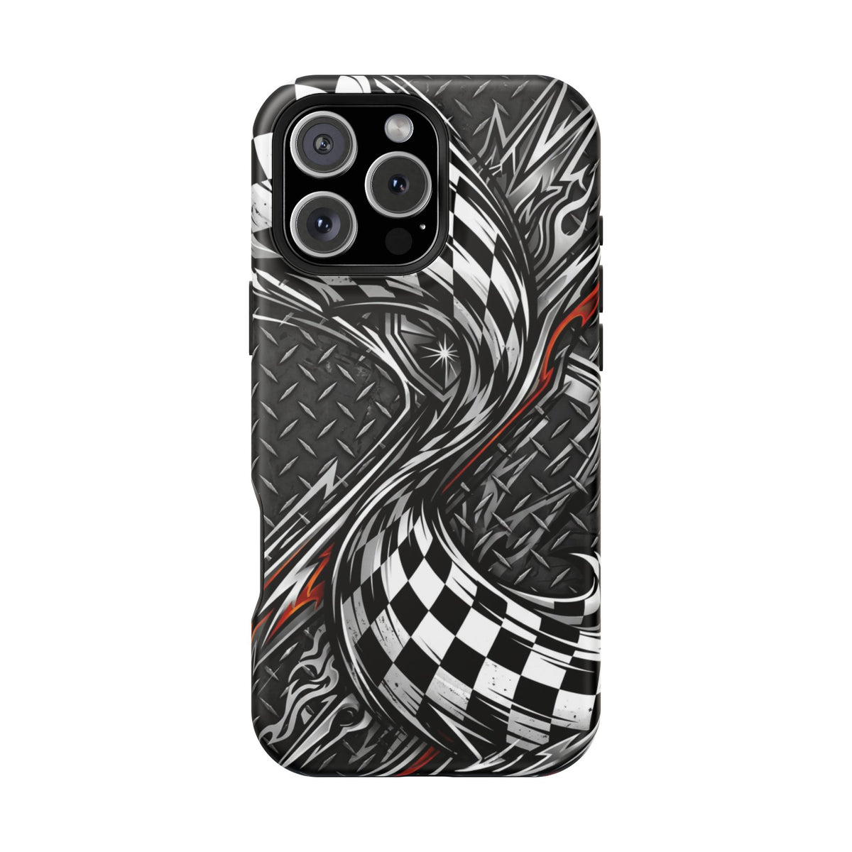 Racing Checkered Flag Magnetic Phone Case