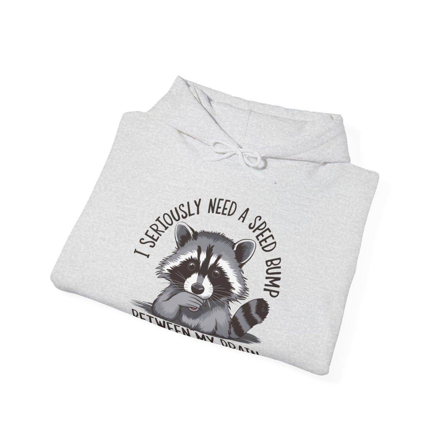 I Need A Speed Bump Sarcastic Raccoon Hooded Sweatshirt