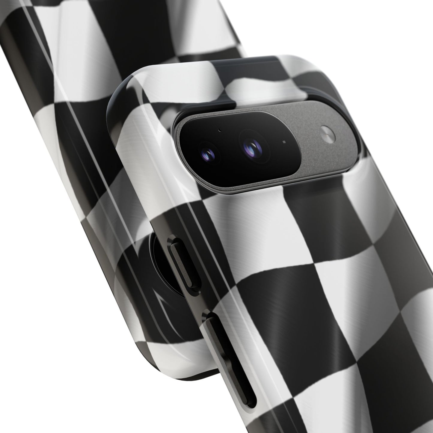 Racing Phone Case, Checkered Flag Design, Tough Case