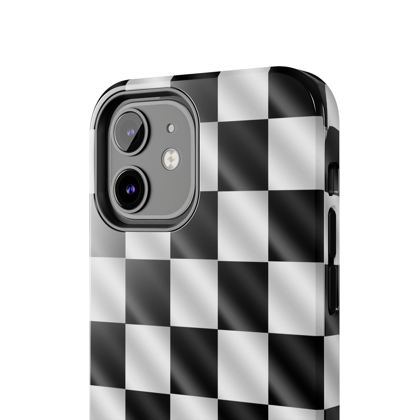 3D Effect Checkered Flag Tough Phone Cases