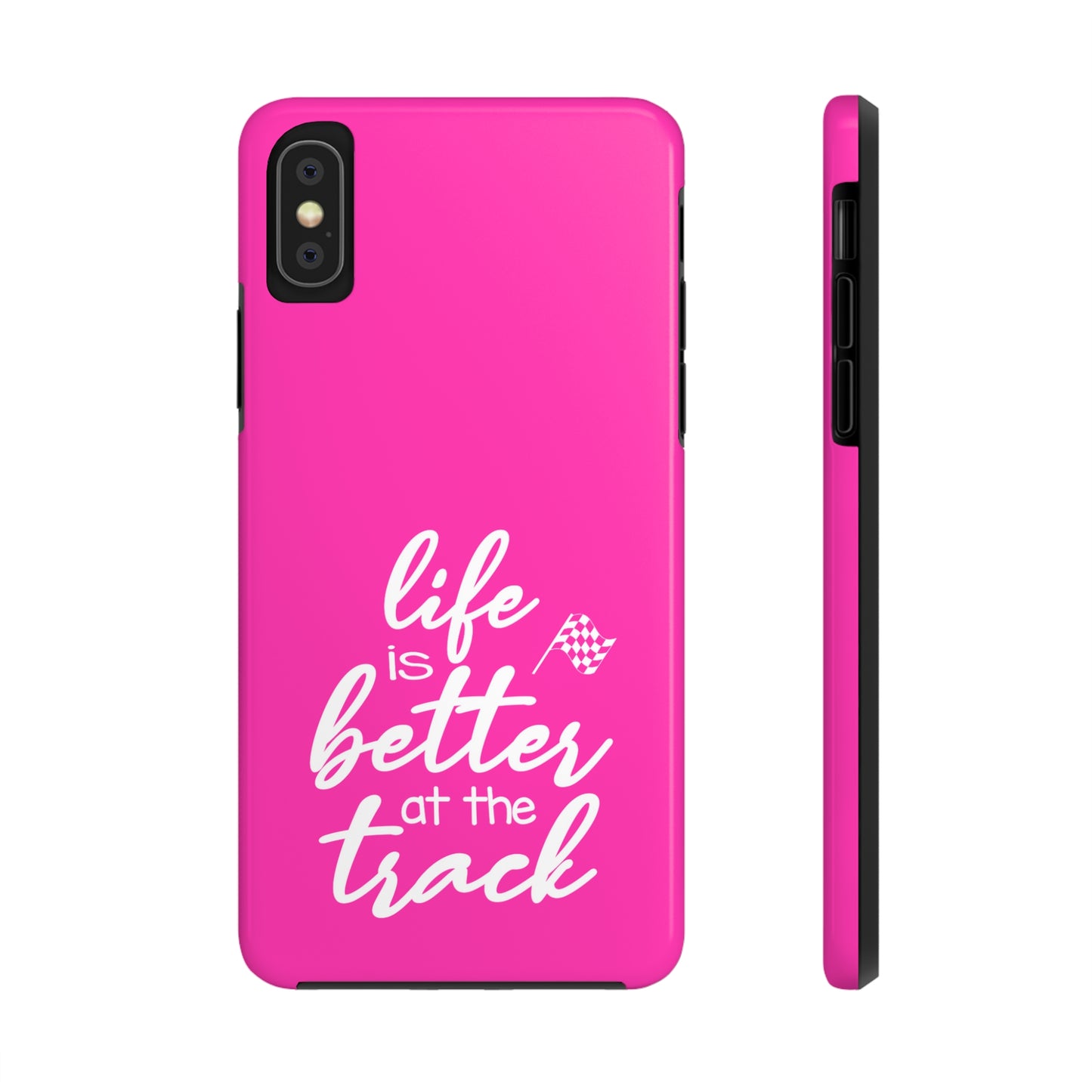 Life Is Better At The Track Pink IPhone Cases