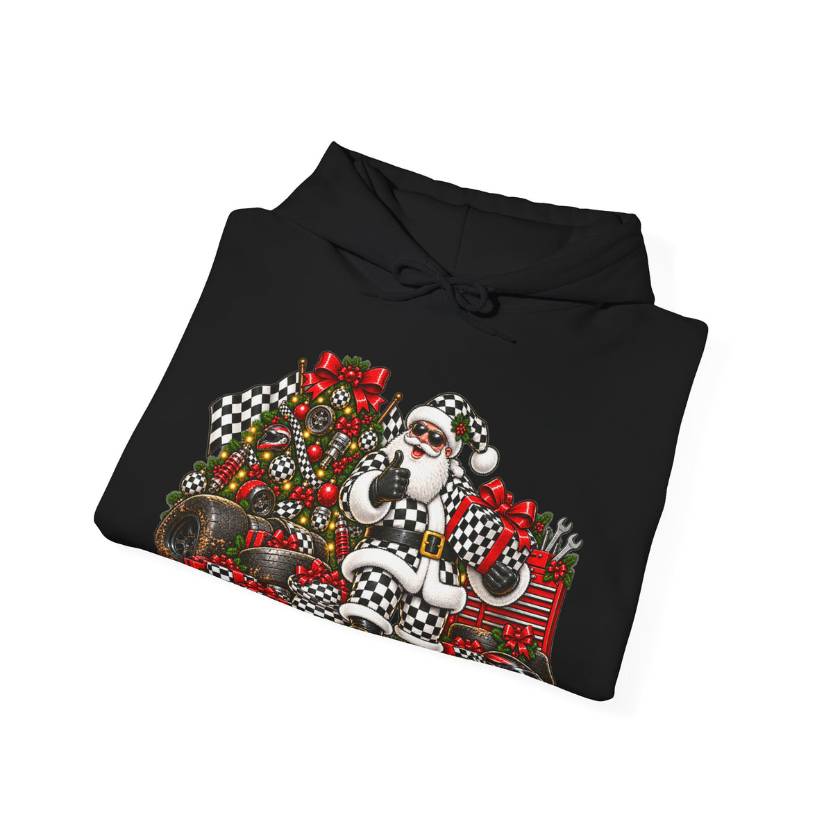 Santa Racemas Christmas Holiday Tree Hoodie