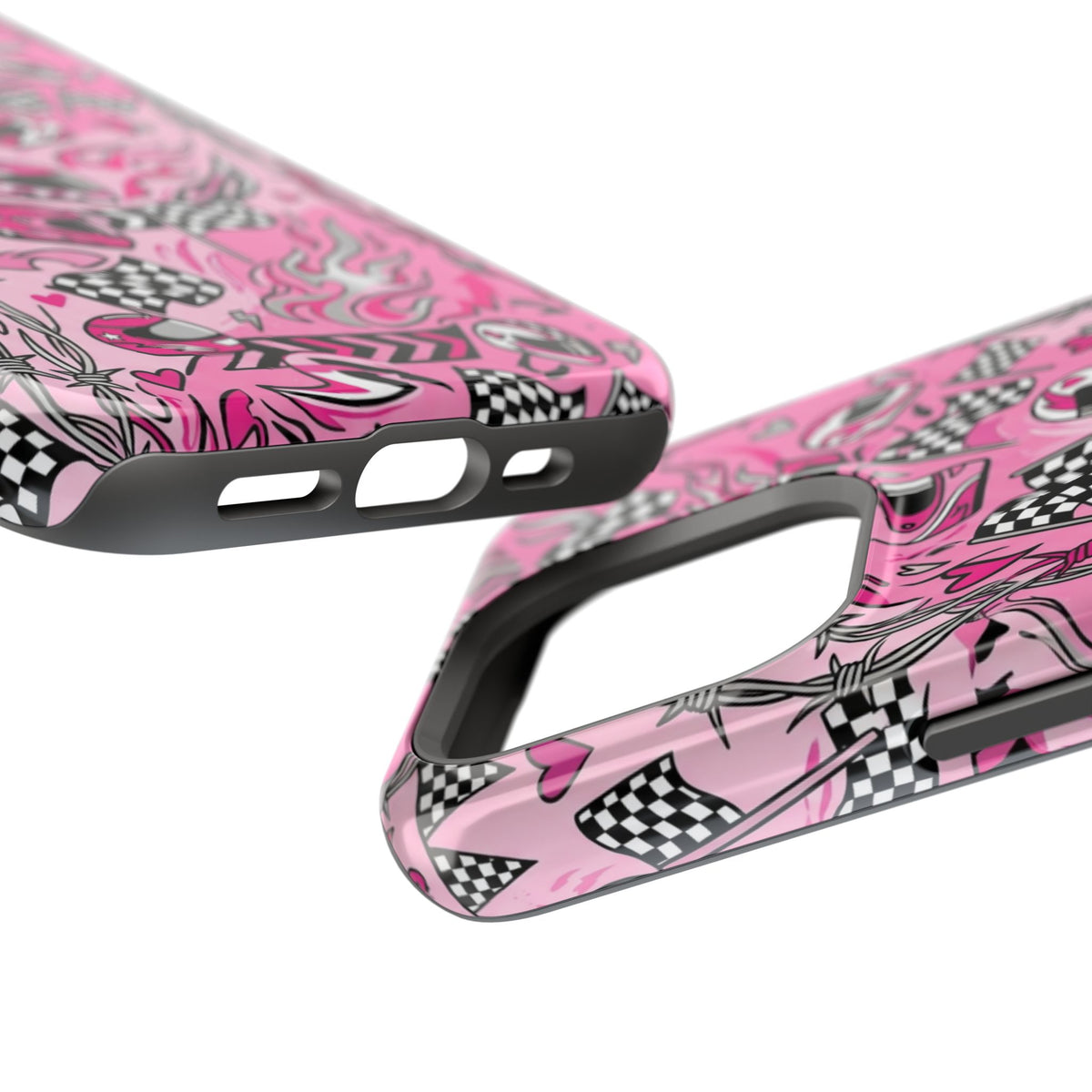 Pink Racing Helmets Magnetic Phone Case