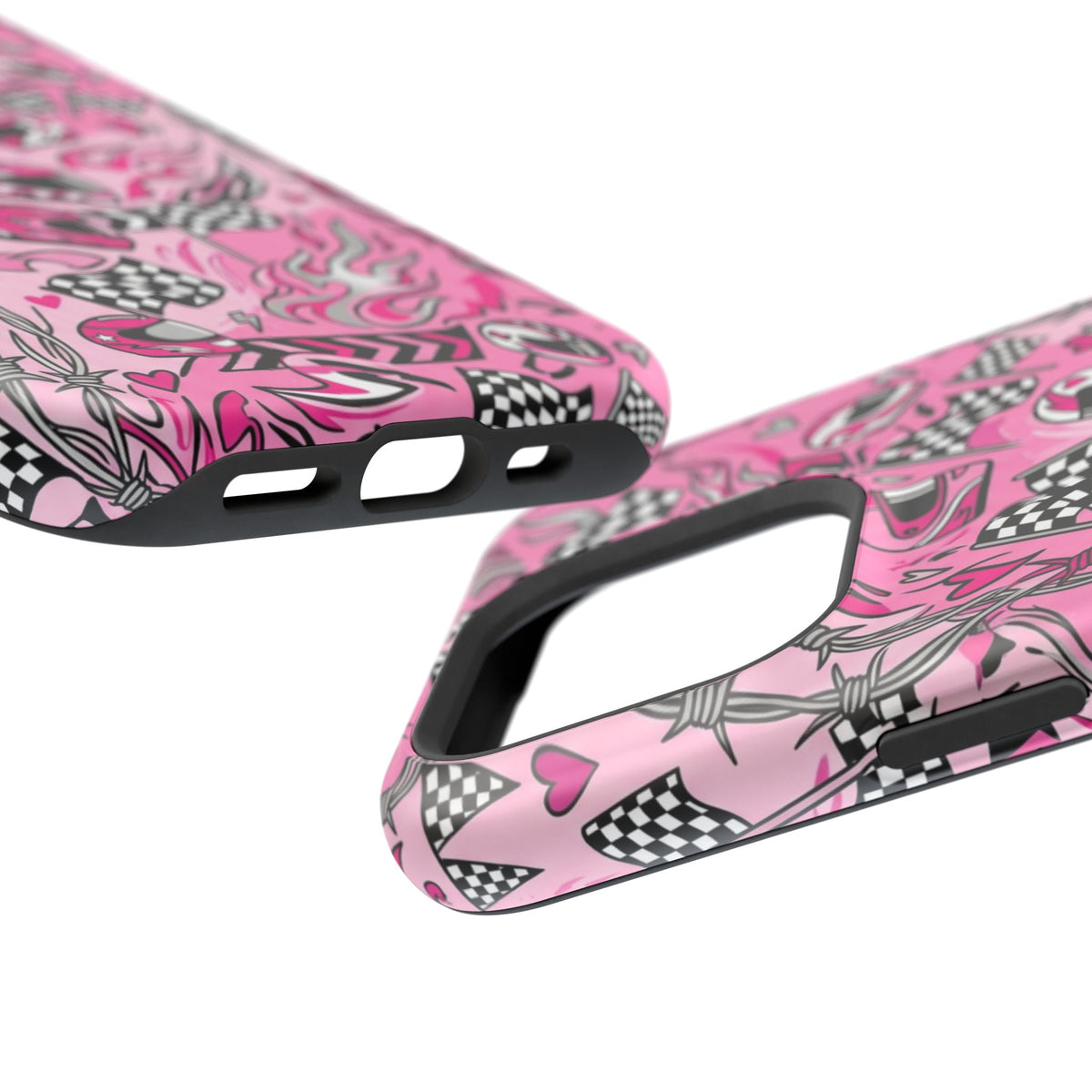 Pink Racing Helmets Magnetic Phone Case