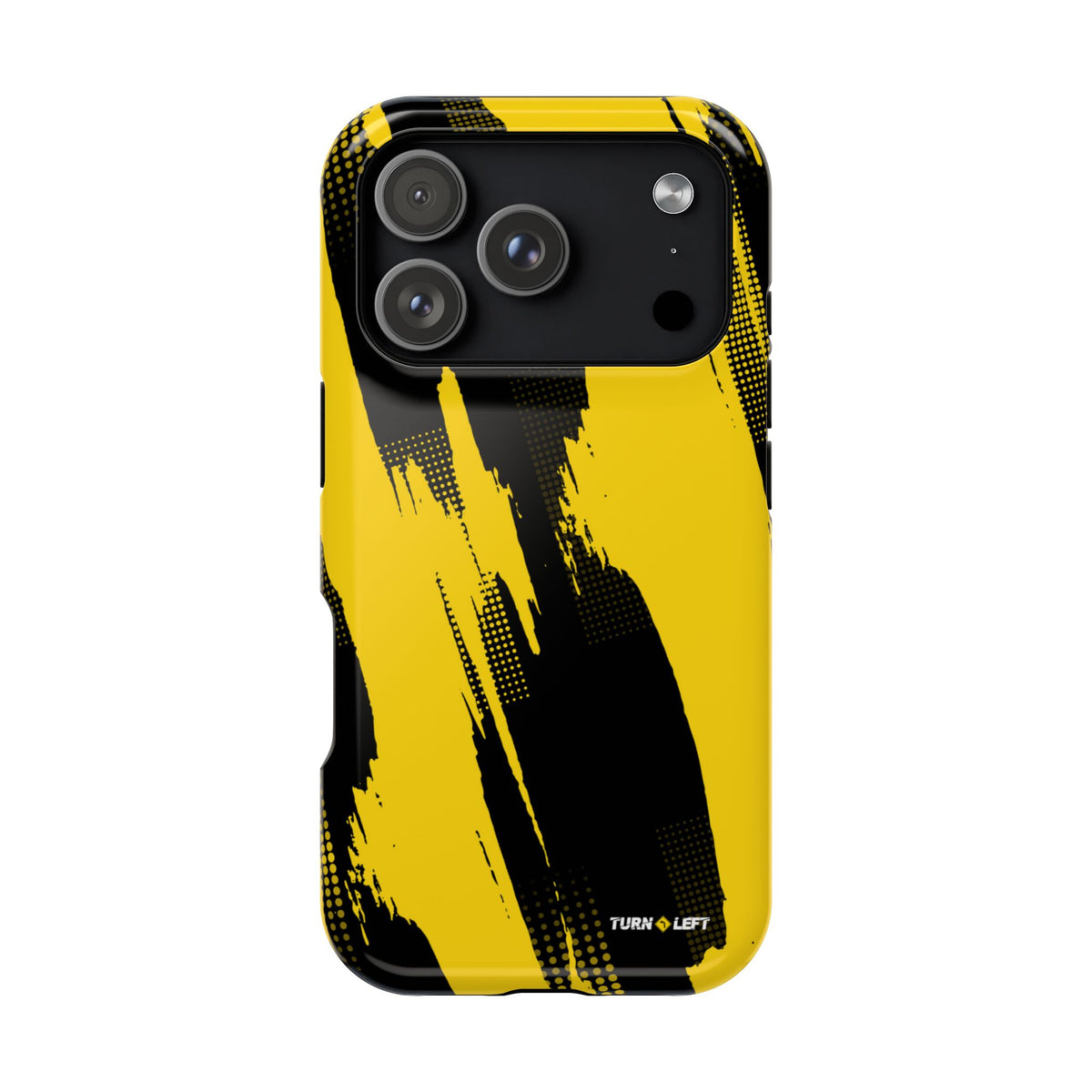 Yellow Black Abstract Brushstroke Magnetic Phone Case