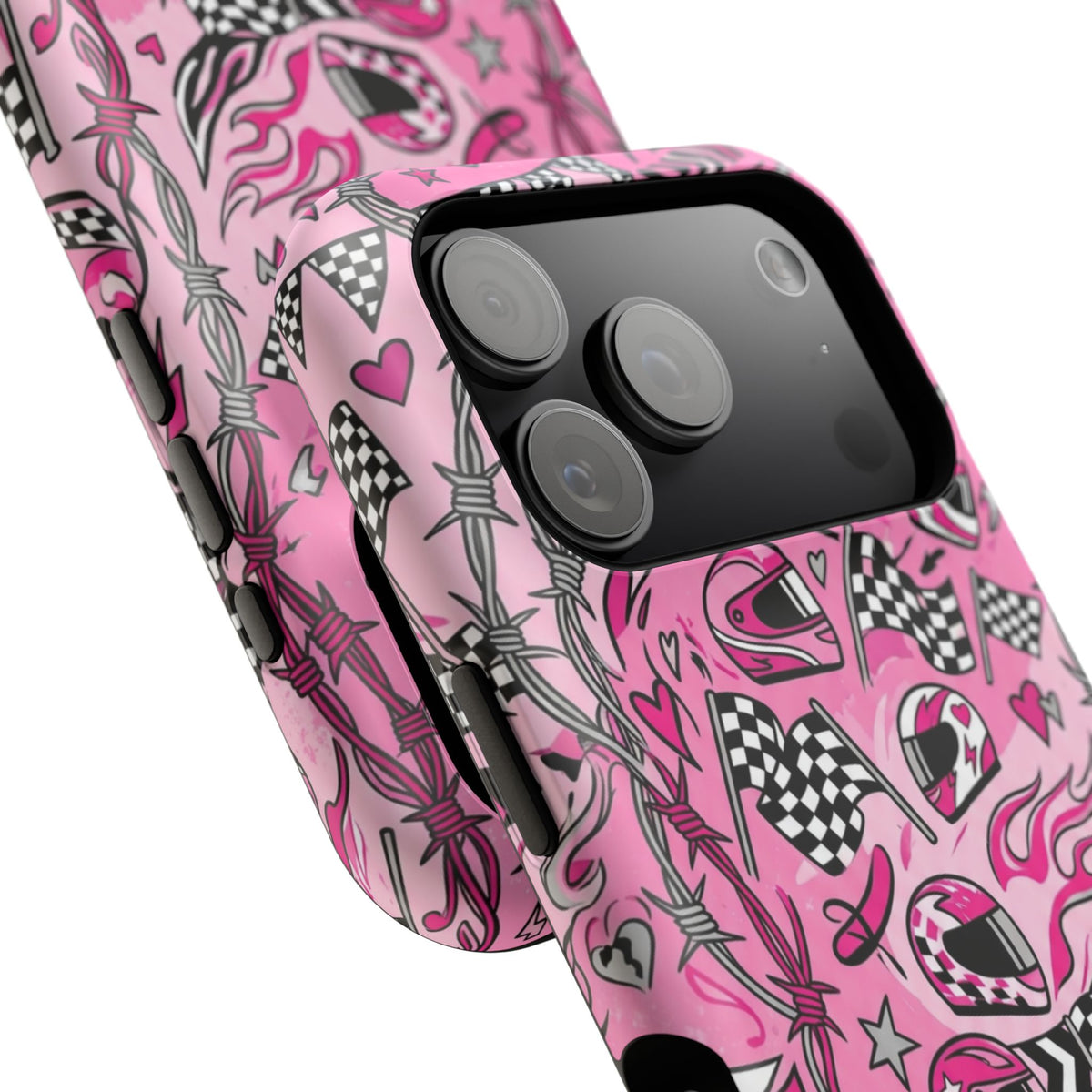 Pink Racing Helmets Magnetic Phone Case