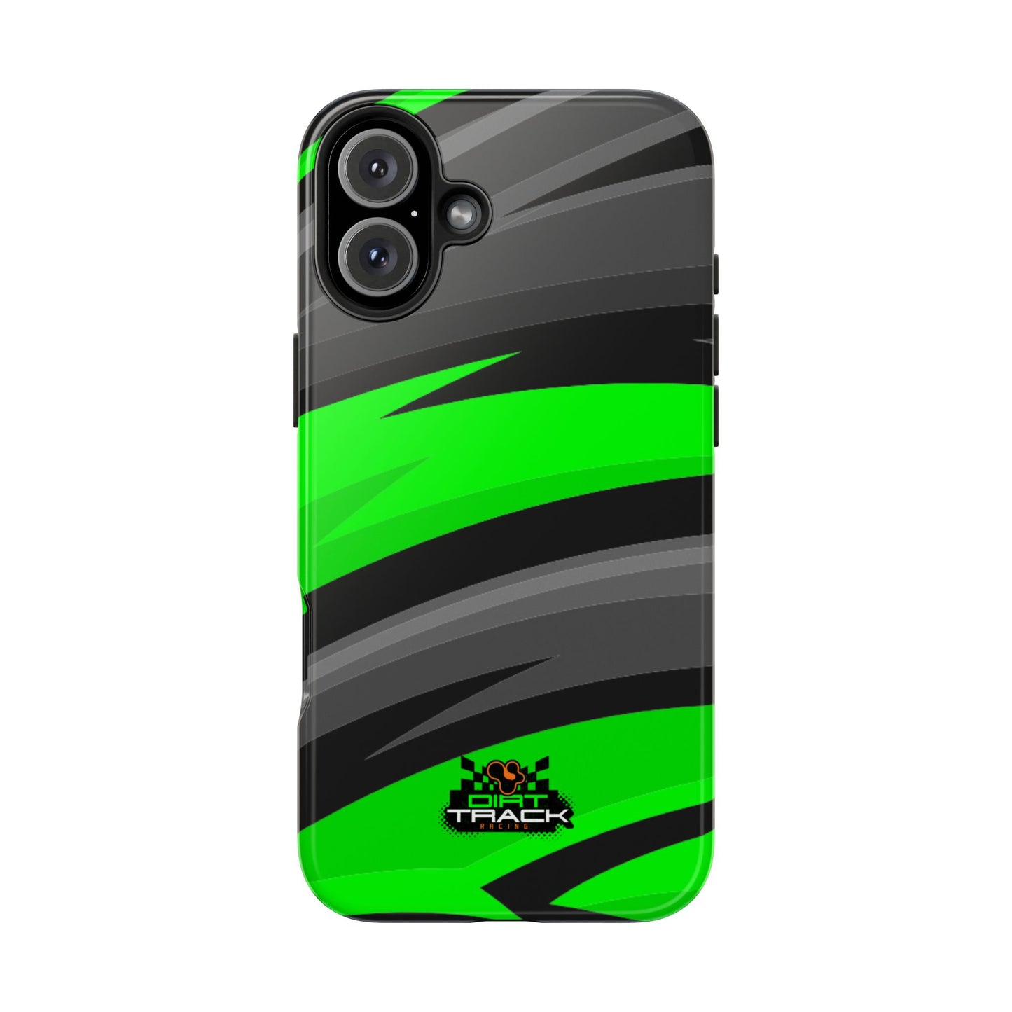 Racing Graphic Green/Black/Gray Tough Phone Cases