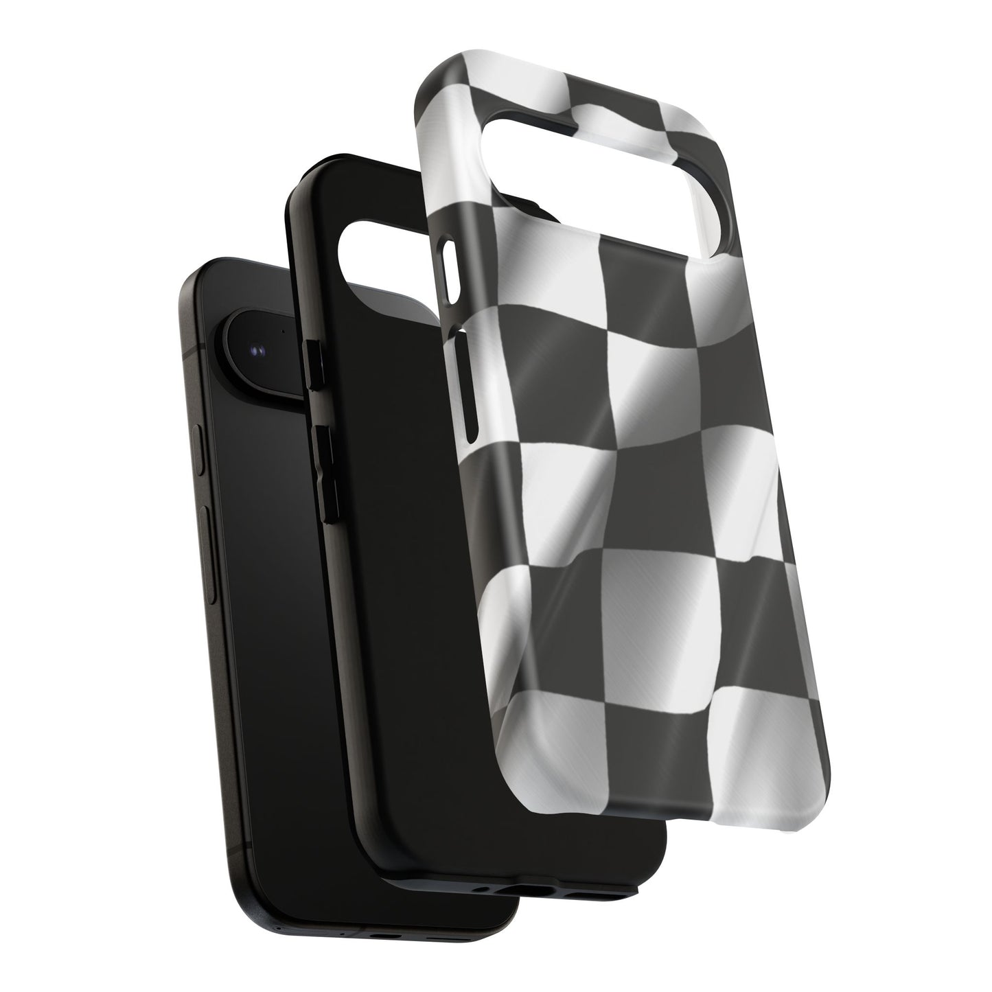 Racing Phone Case, Checkered Flag Design, Tough Case