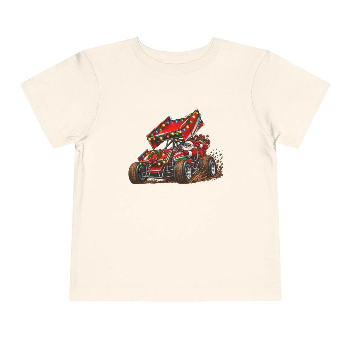 Christmas Racing – Santa Sprint Race Car Design Toddler Short Sleeve Tee