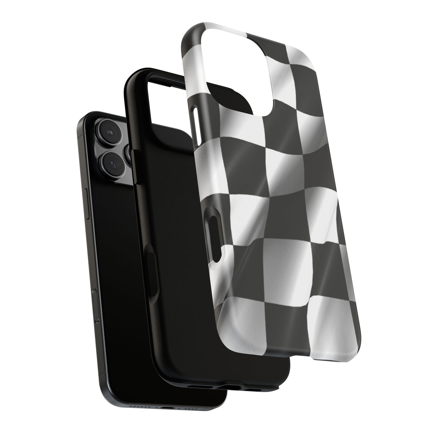 Racing Phone Case, Checkered Flag Design, Tough Case