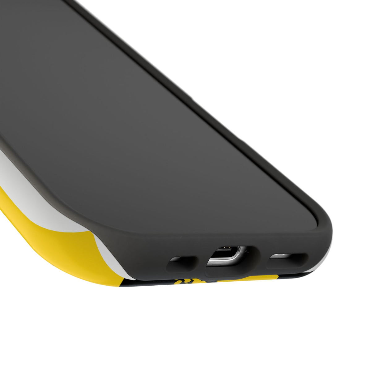 Yellow Black Abstract Brushstroke Magnetic Phone Case