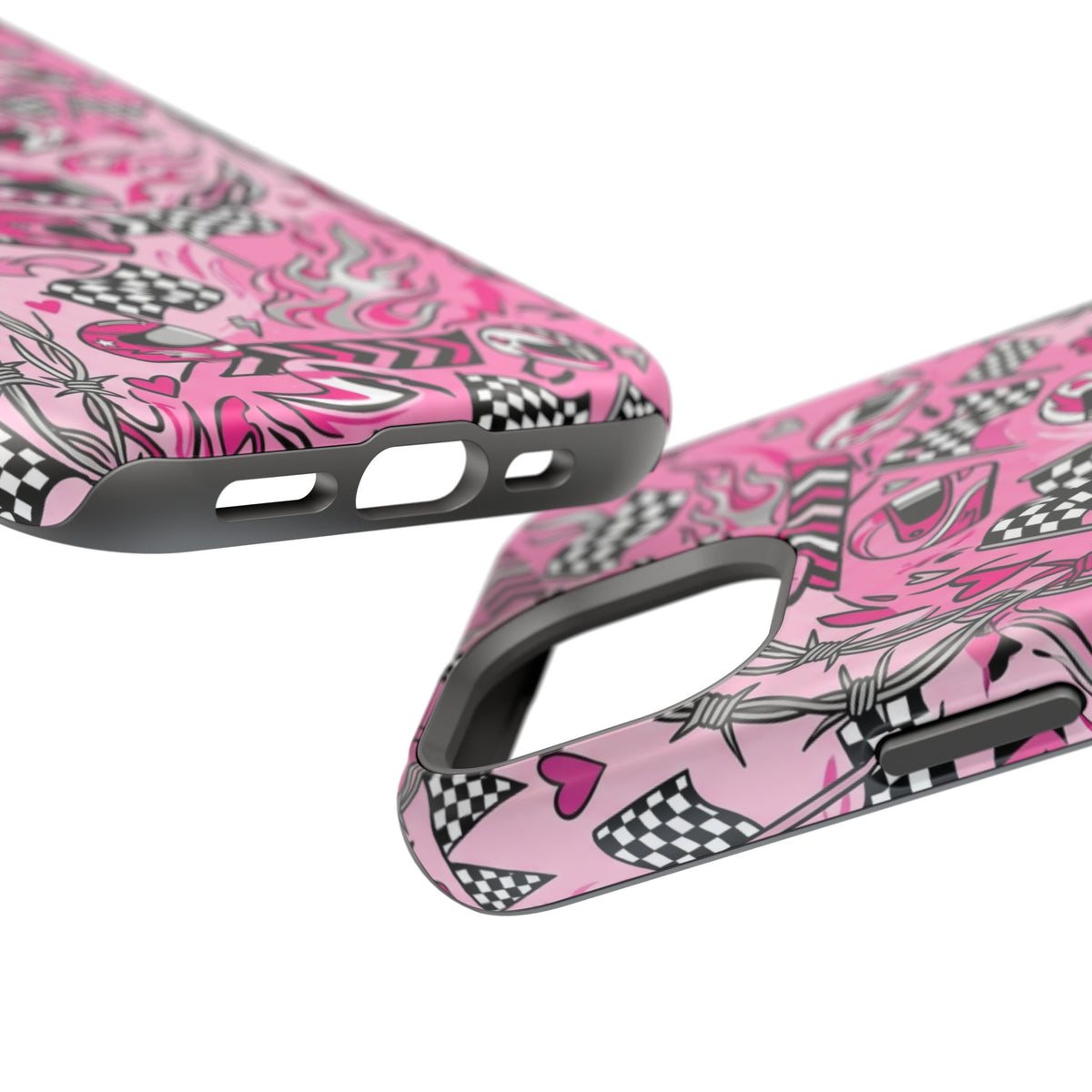 Pink Racing Helmets Magnetic Phone Case