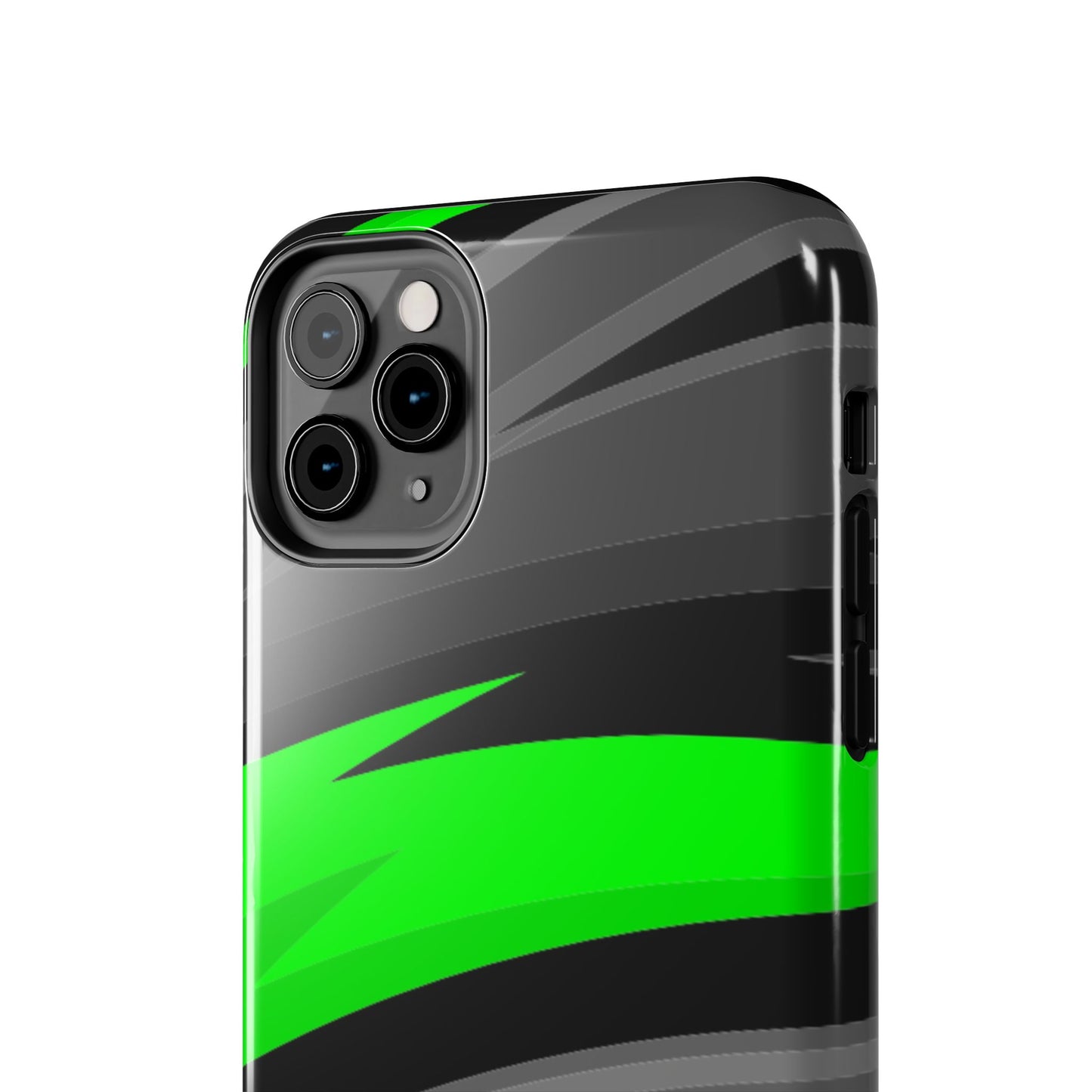 Racing Graphic Green/Black/Gray Tough Phone Cases