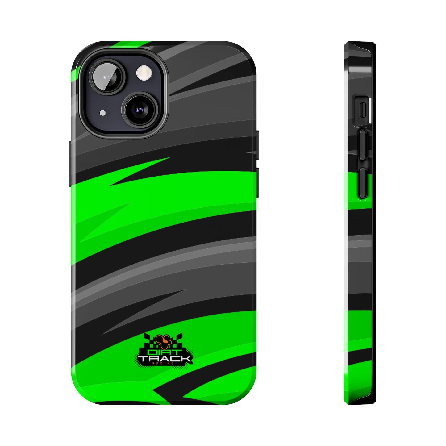 Racing Graphic Green/Black/Gray Tough Phone Cases
