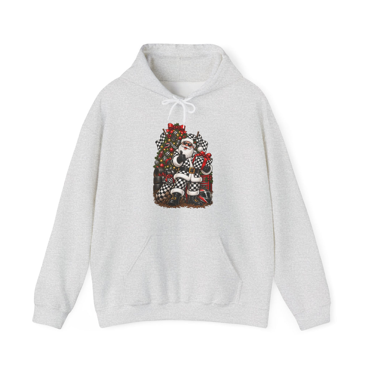 Racing Santa Christmas Holiday Hoodie