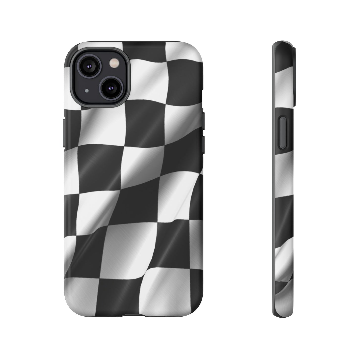 Racing Phone Case, Checkered Flag Design, Tough Case