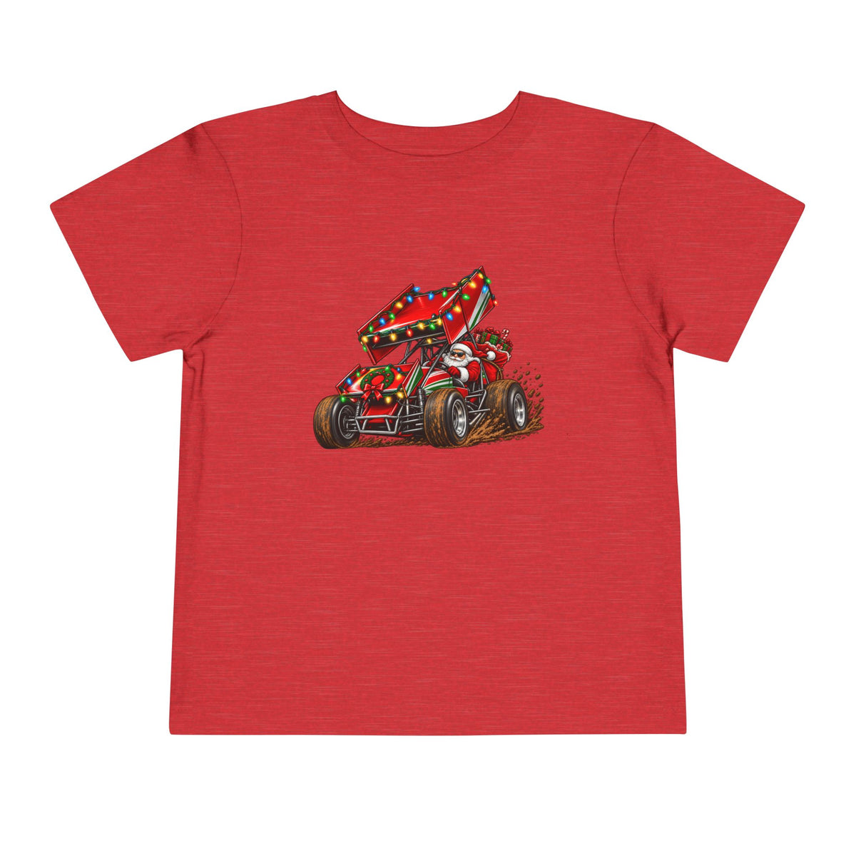 Christmas Racing – Santa Sprint Race Car Design Toddler Short Sleeve Tee