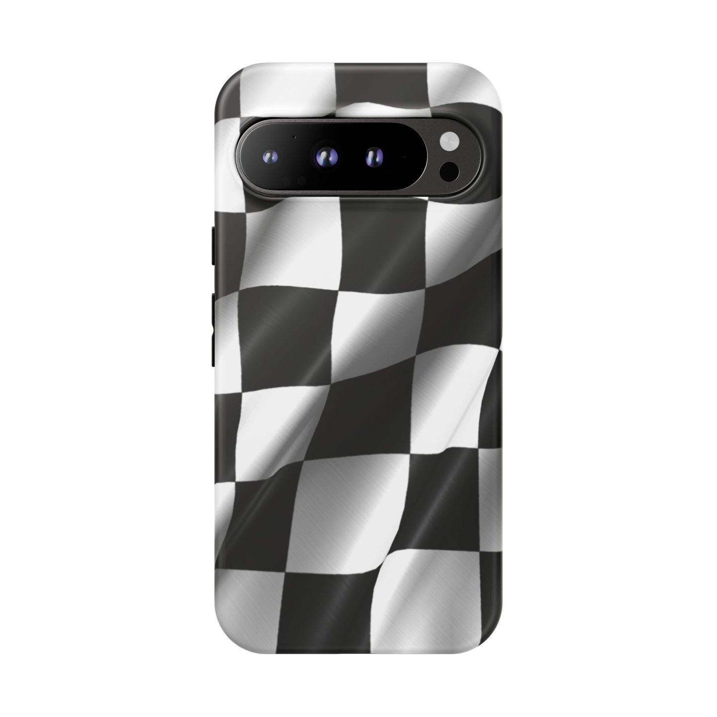 Racing Phone Case, Checkered Flag Design, Tough Case