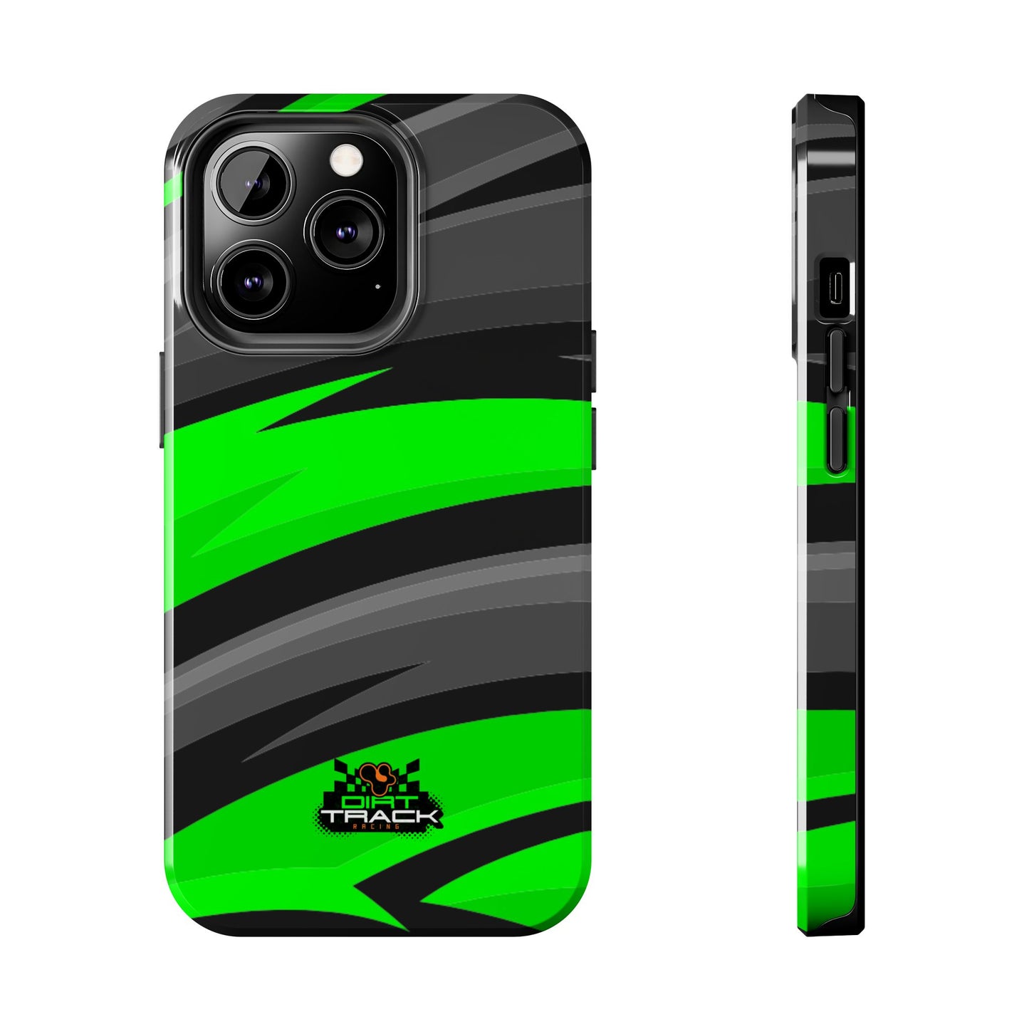 Racing Graphic Green/Black/Gray Tough Phone Cases