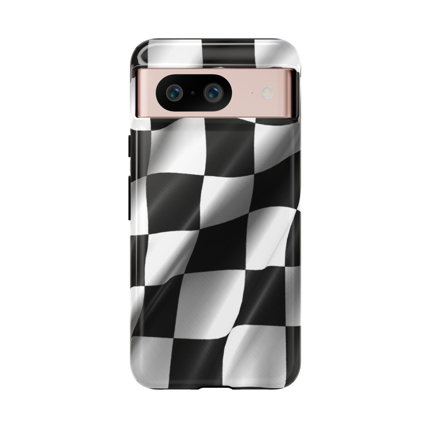 Racing Phone Case, Checkered Flag Design, Tough Case