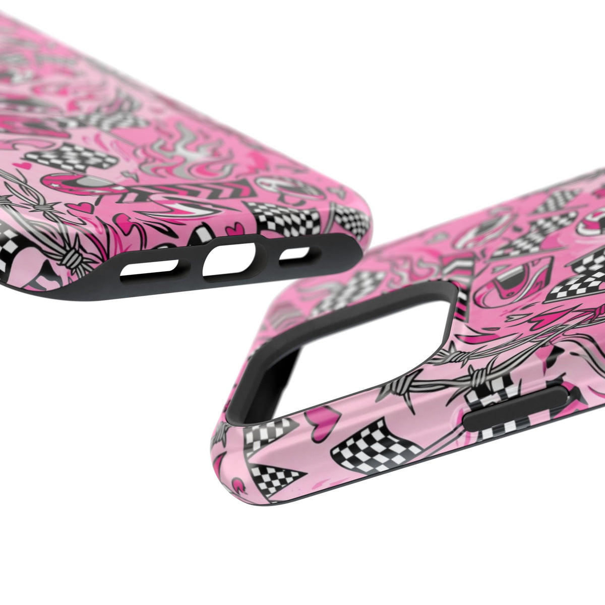 Pink Racing Helmets Magnetic Phone Case