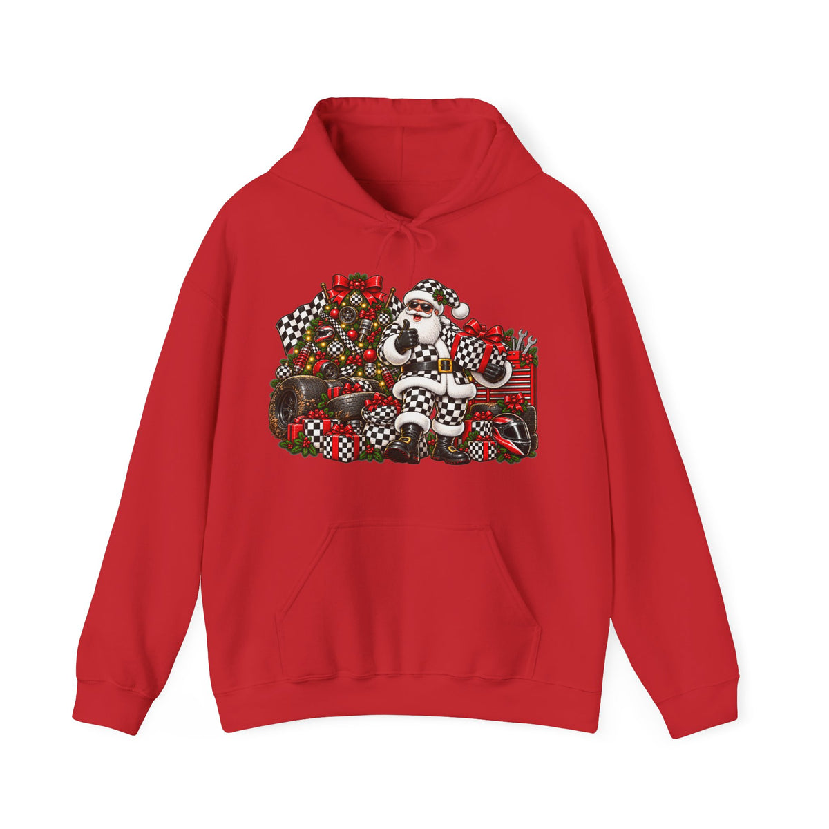 Santa Racemas Christmas Holiday Tree Hoodie
