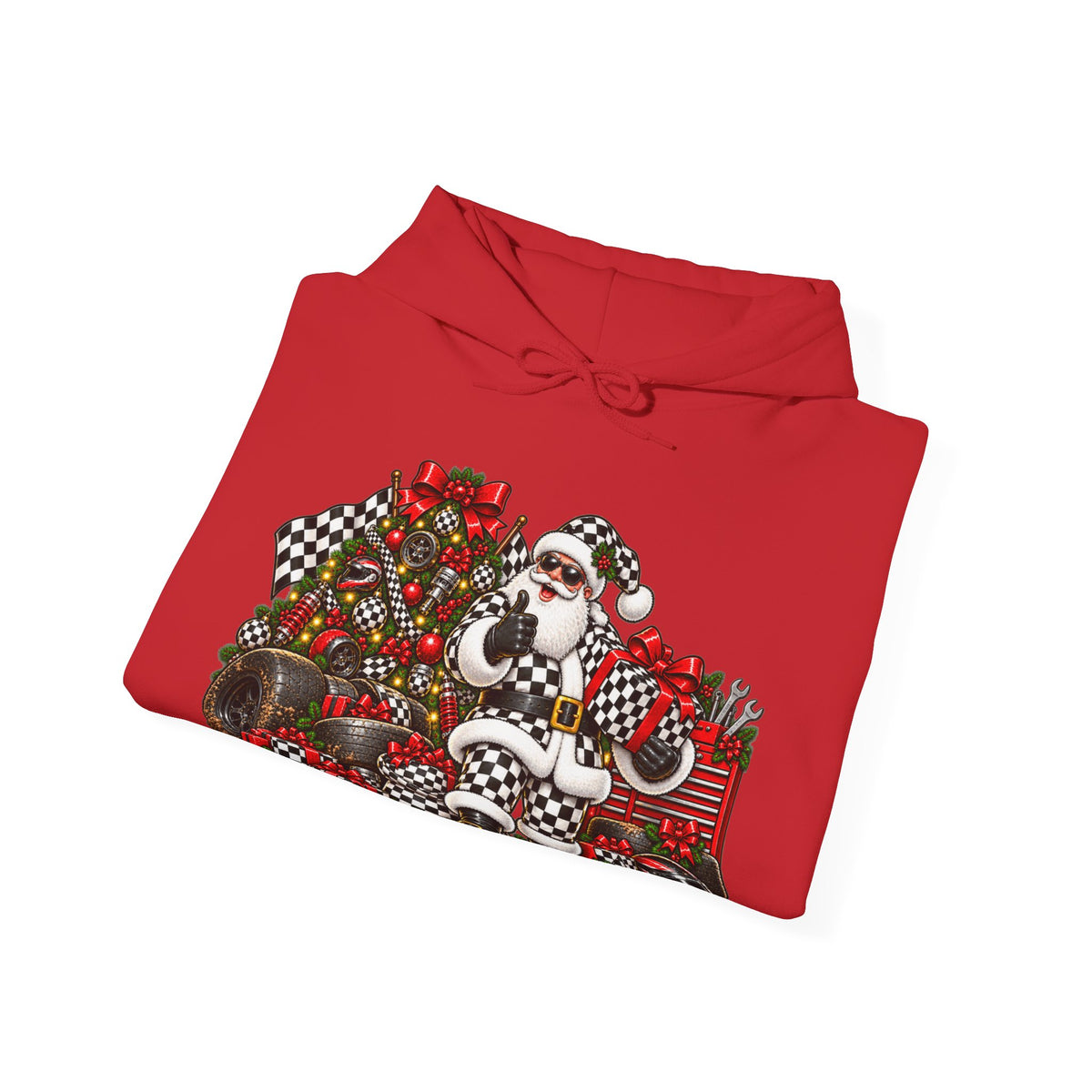 Santa Racemas Christmas Holiday Tree Hoodie
