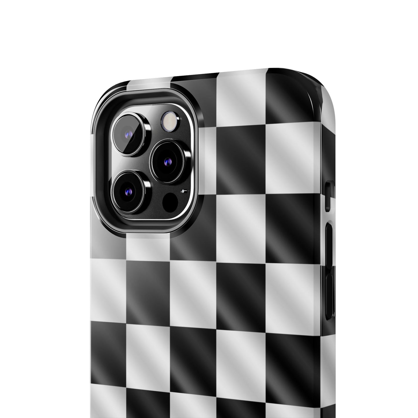 3D Effect Checkered Flag Tough Phone Cases