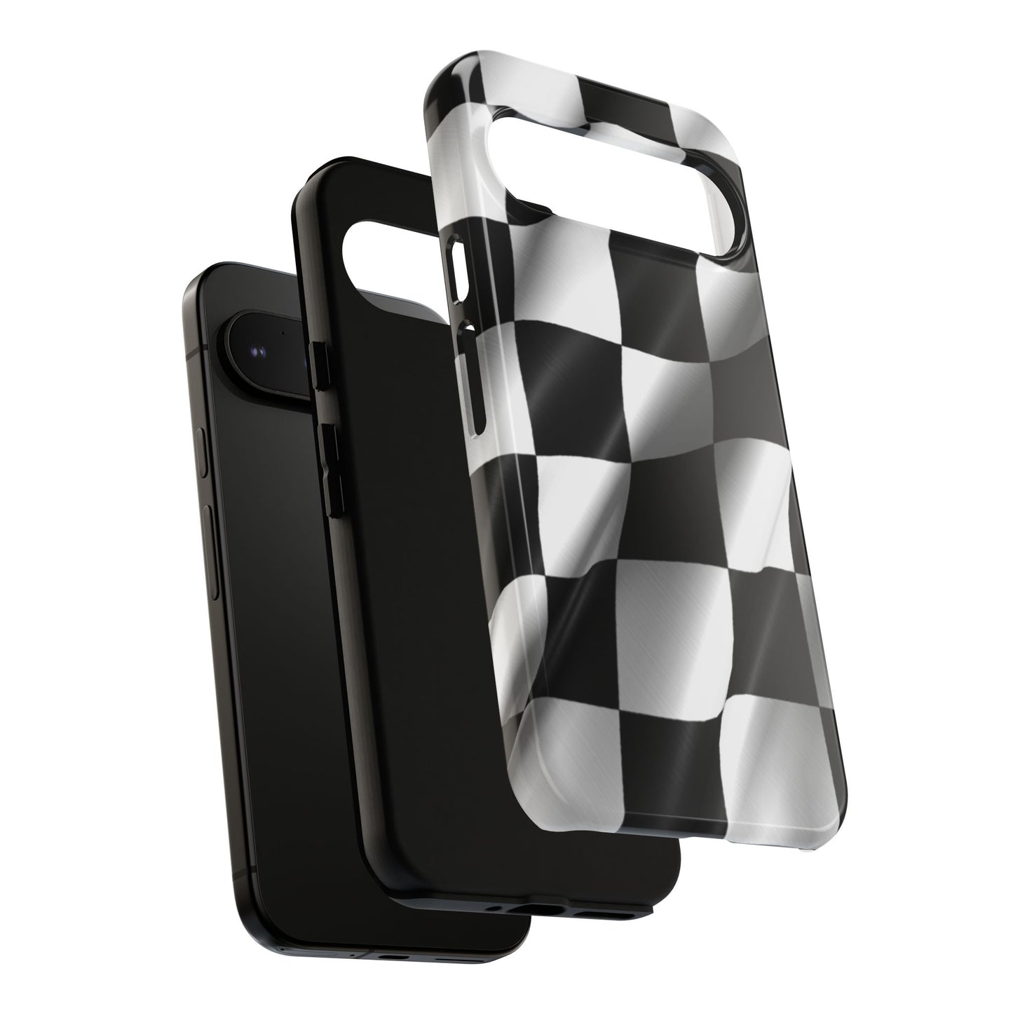 Racing Phone Case, Checkered Flag Design, Tough Case