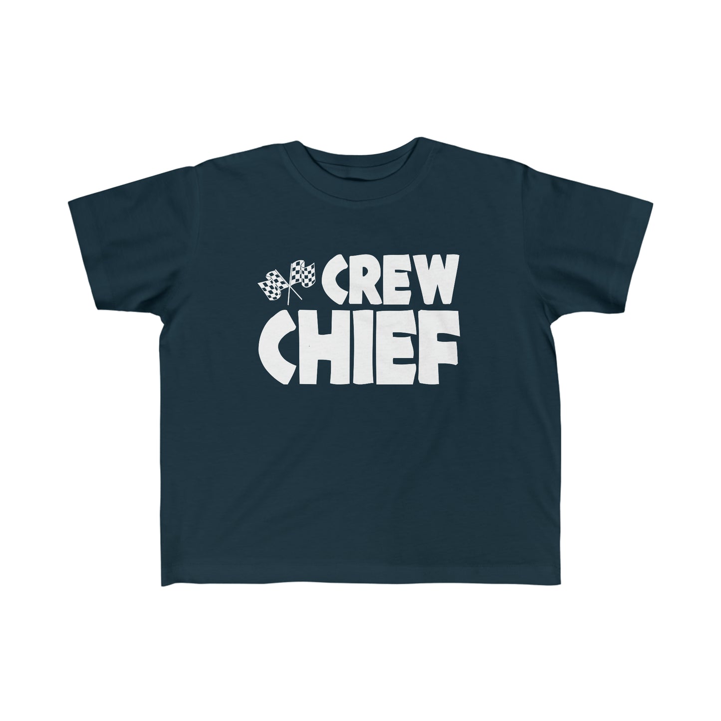 Crew Chief Checker Flag Toddler's Fine Jersey Tee