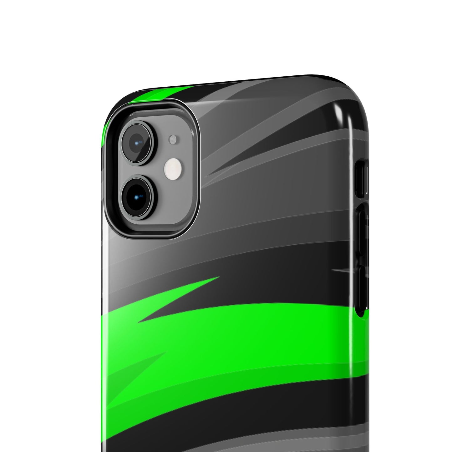 Racing Graphic Green/Black/Gray Tough Phone Cases