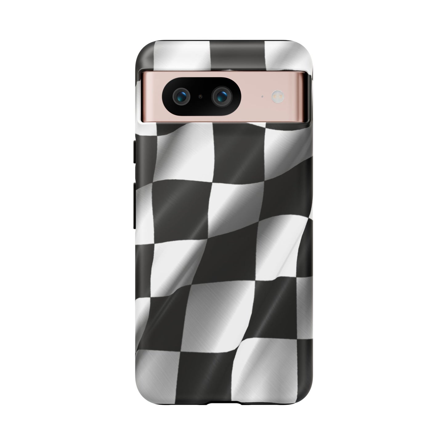 Racing Phone Case, Checkered Flag Design, Tough Case