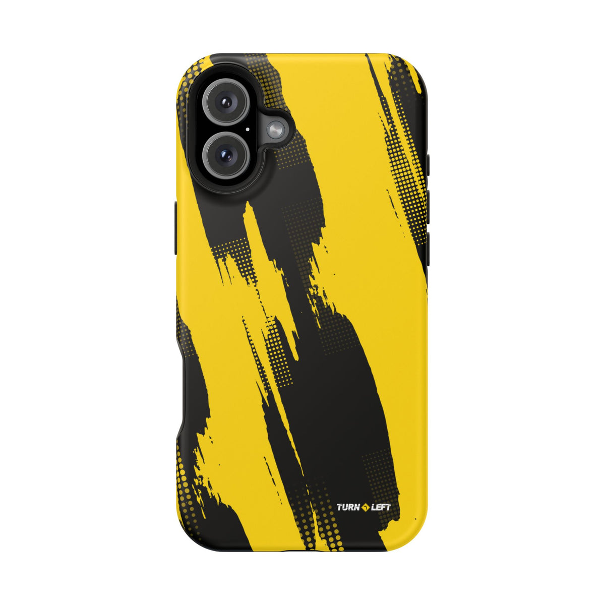 Yellow Black Abstract Brushstroke Magnetic Phone Case