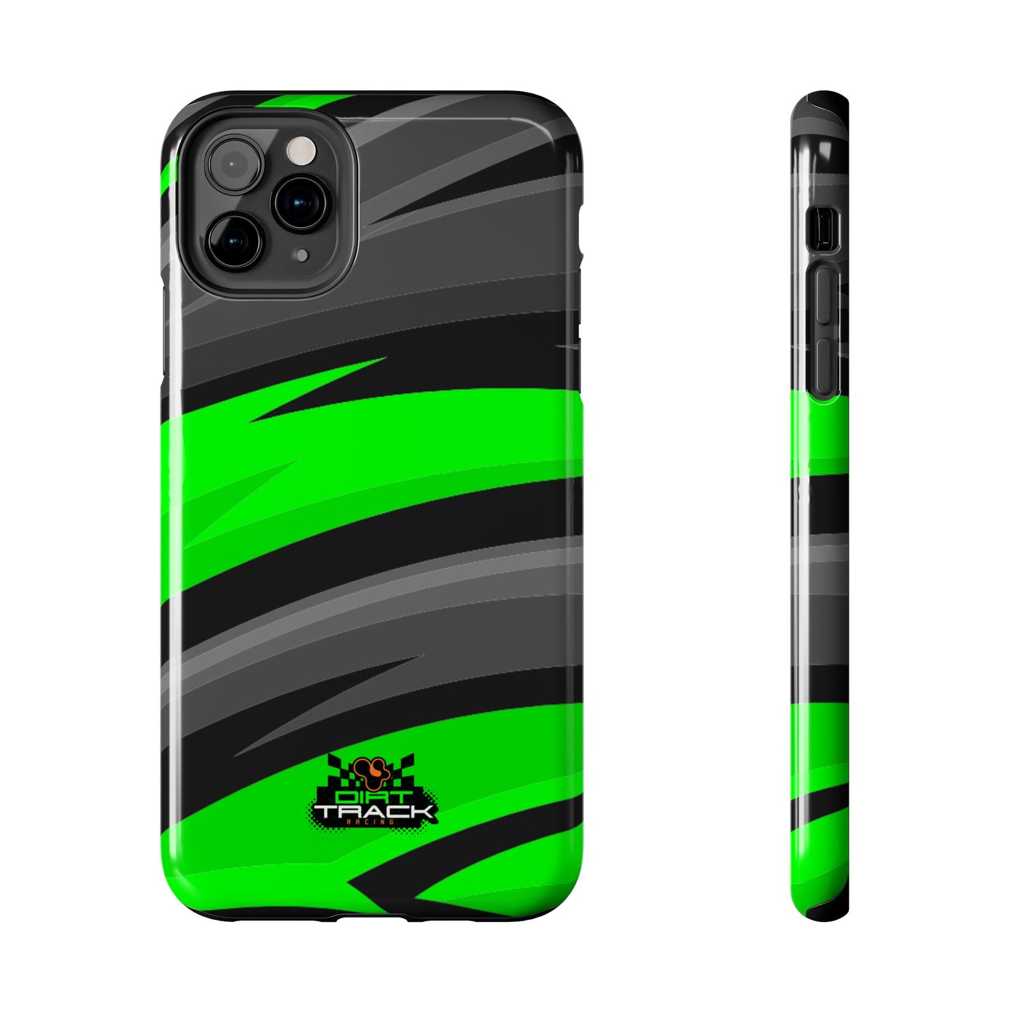 Racing Graphic Green/Black/Gray Tough Phone Cases