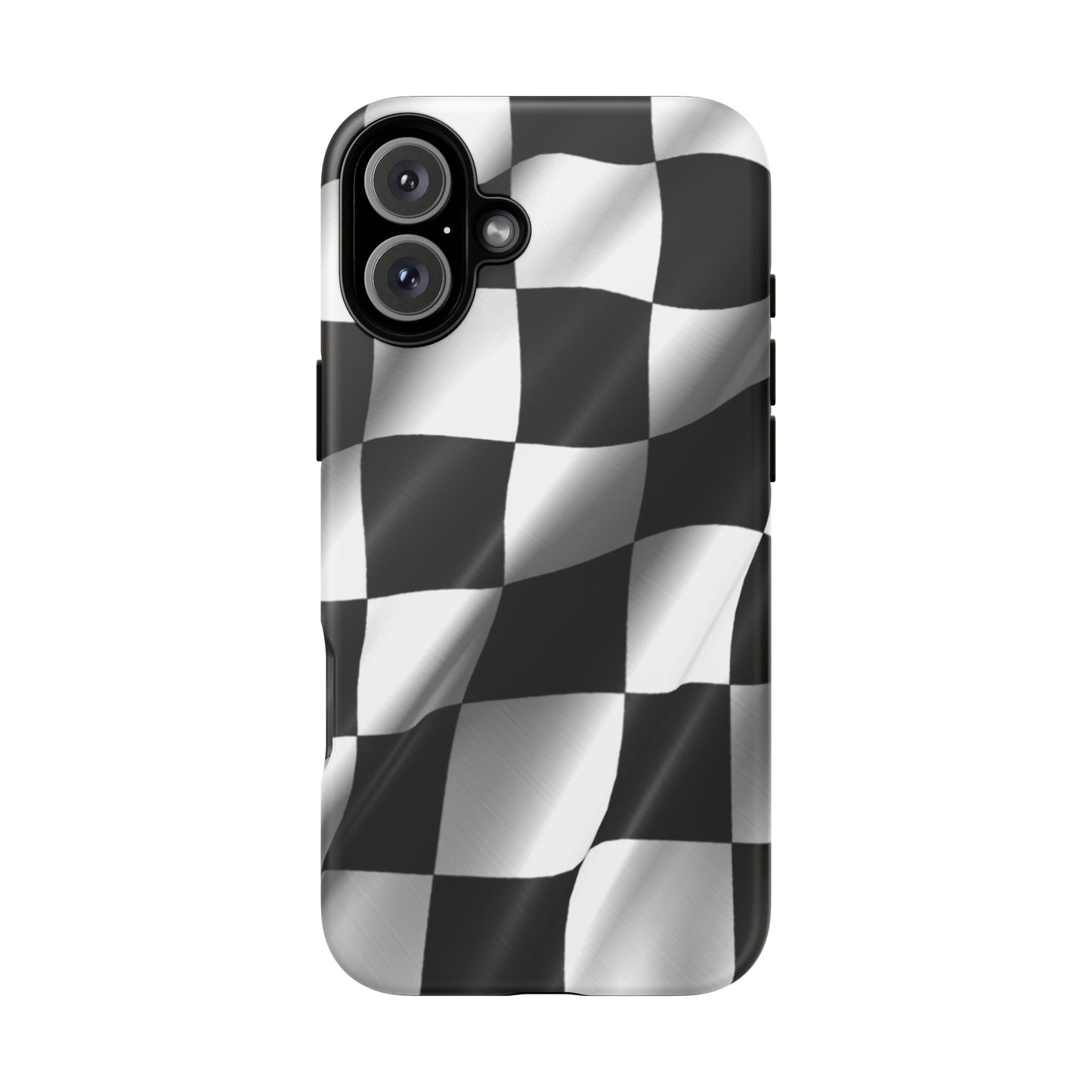 Racing Phone Case, Checkered Flag Design, Tough Case