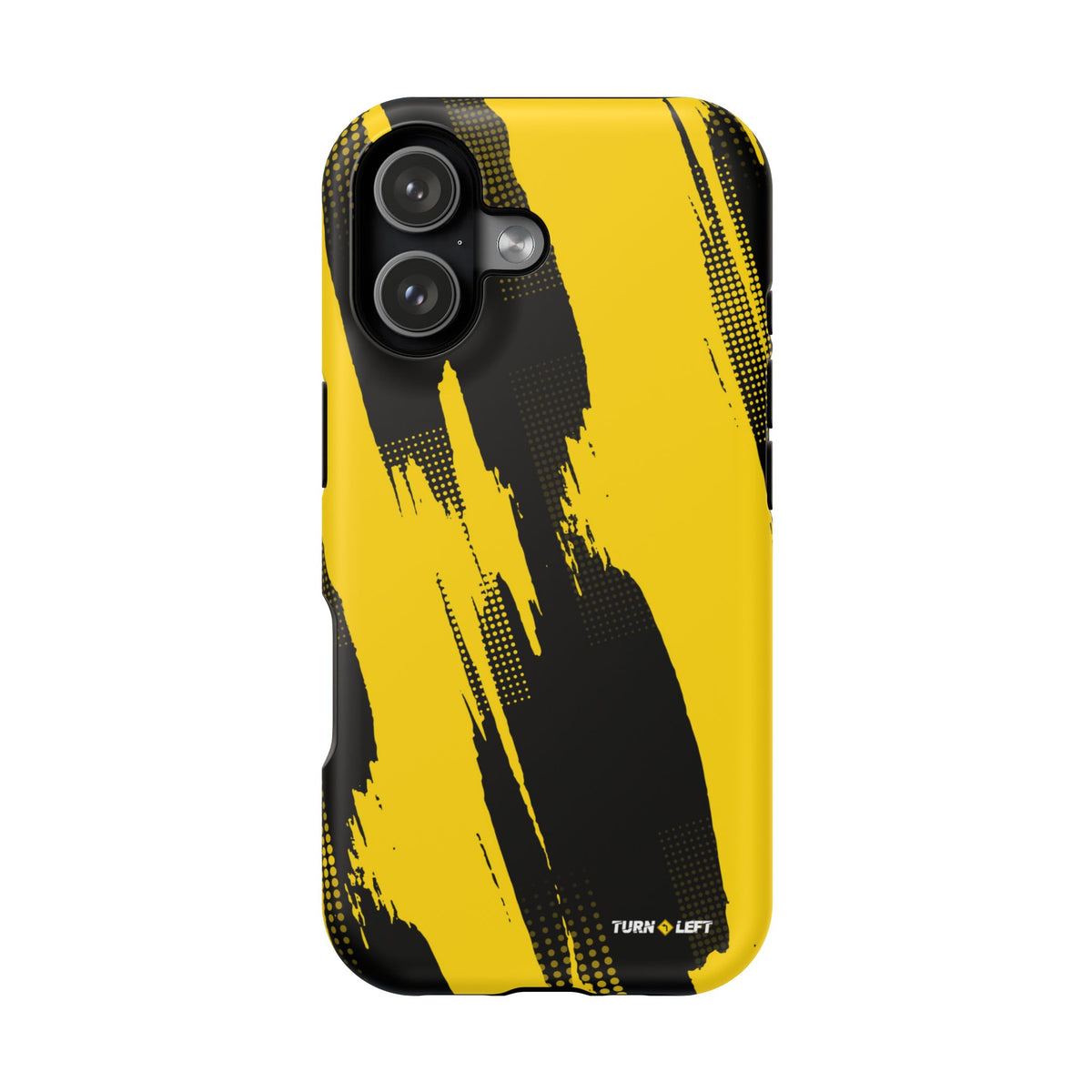 Yellow Black Abstract Brushstroke Magnetic Phone Case