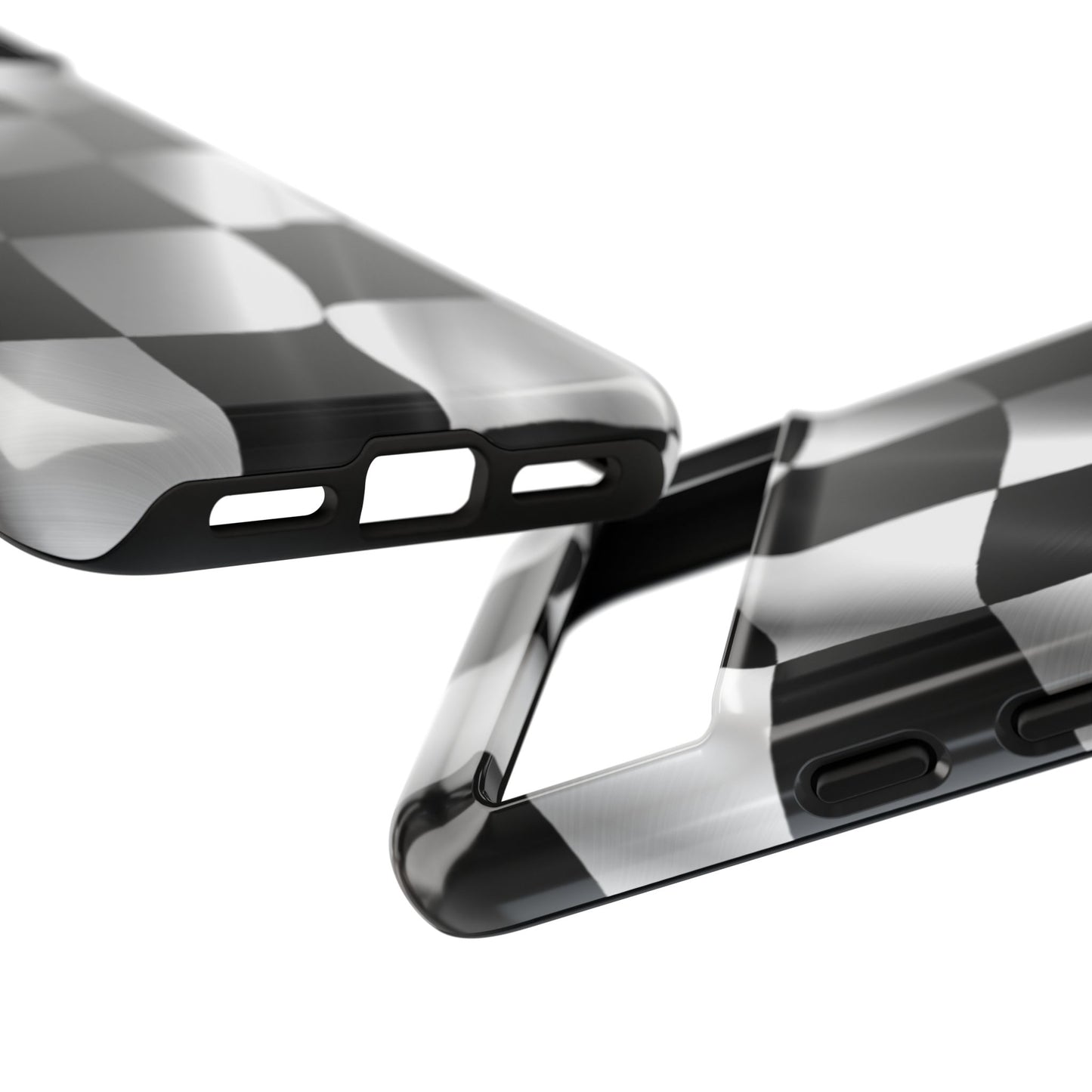 Racing Phone Case, Checkered Flag Design, Tough Case