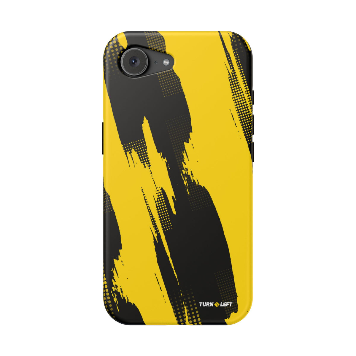 Yellow Black Abstract Brushstroke Magnetic Phone Case