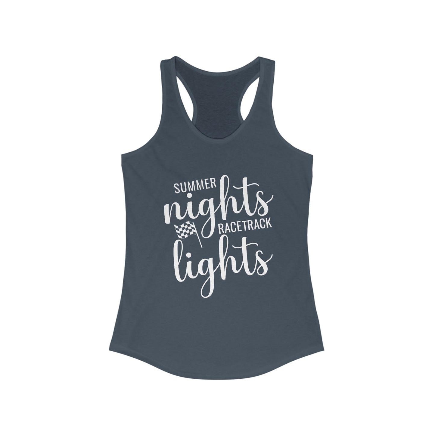 Summer Nights Racetrack Lights Racerback Tank