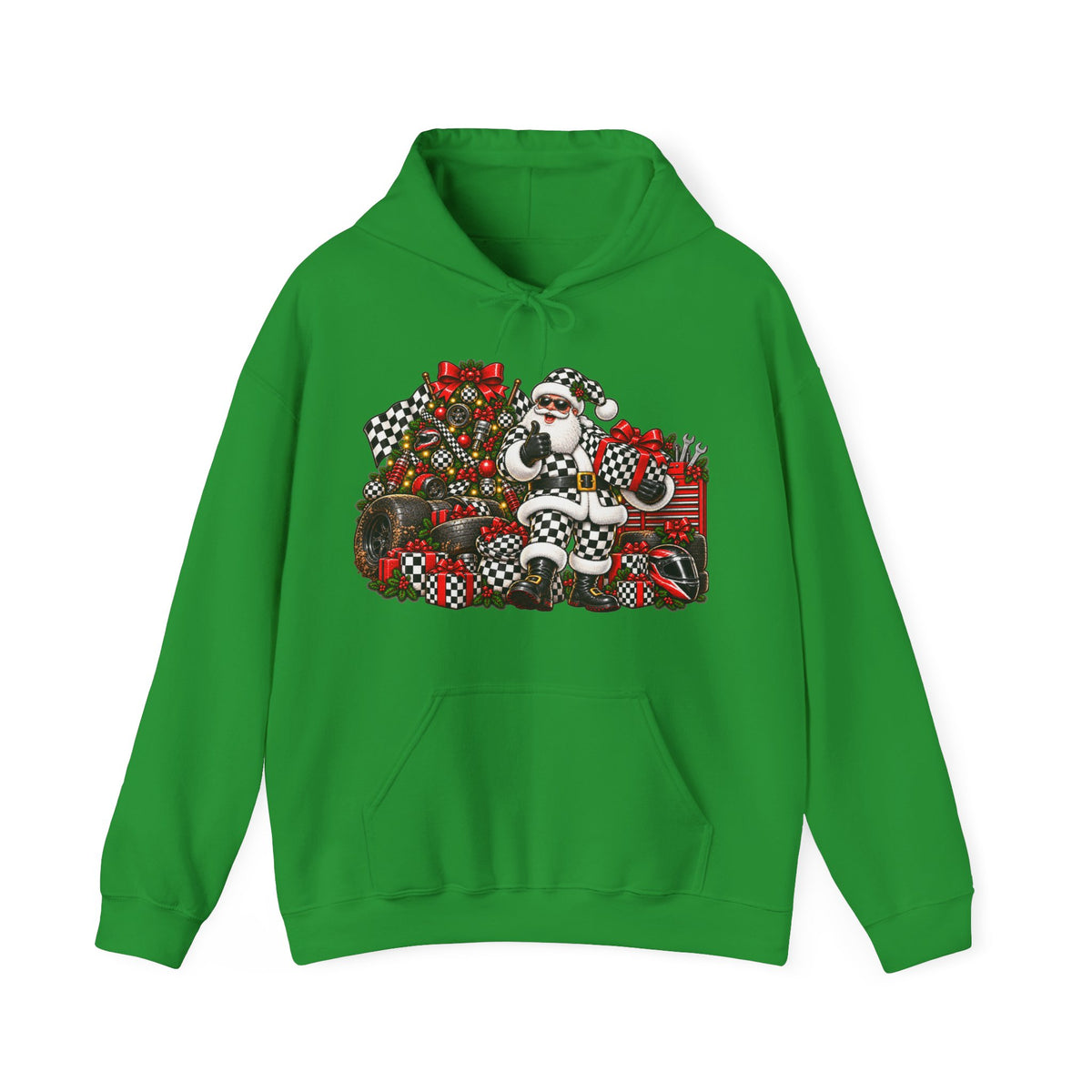 Santa Racemas Christmas Holiday Tree Hoodie