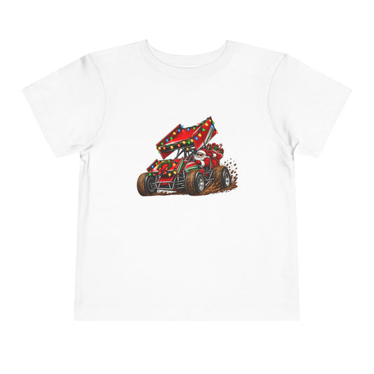 Christmas Racing – Santa Sprint Race Car Design Toddler Short Sleeve Tee